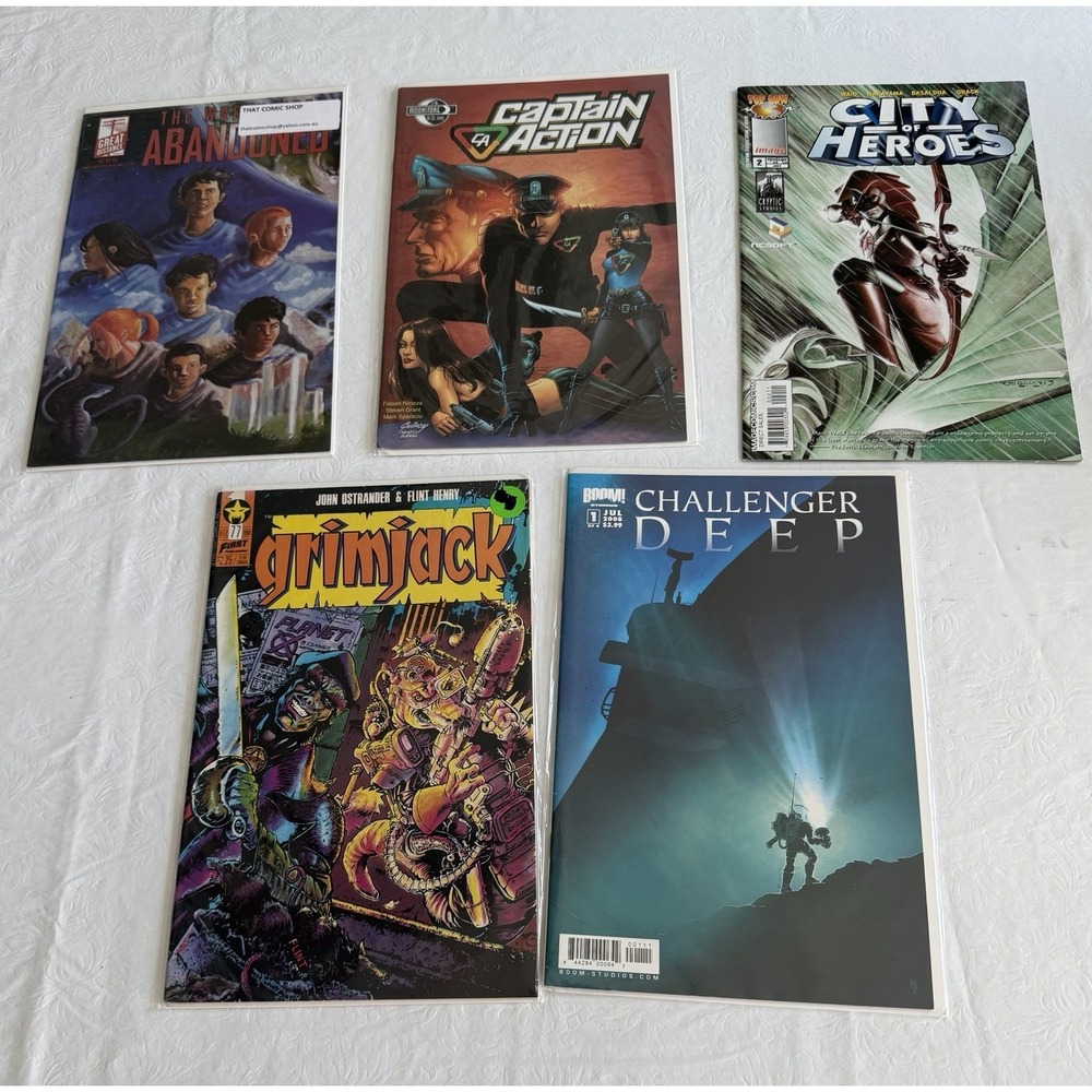 Lot 5‎ Indie Comic Books Grimjack Captain Action City Heroes Challenger Deep
